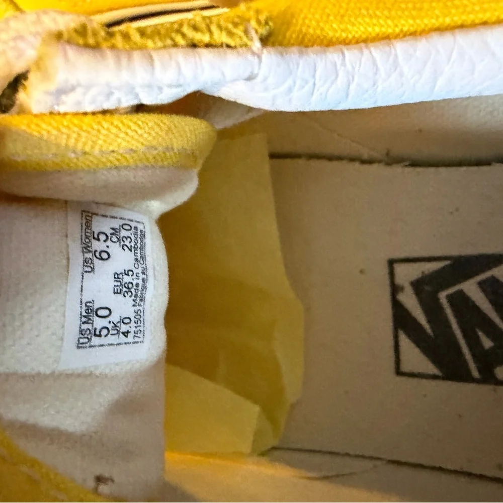 Vans Yellow Sneakers EUC - Picture 2 of 6